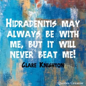 Clare Knighton Hidradenitis quote